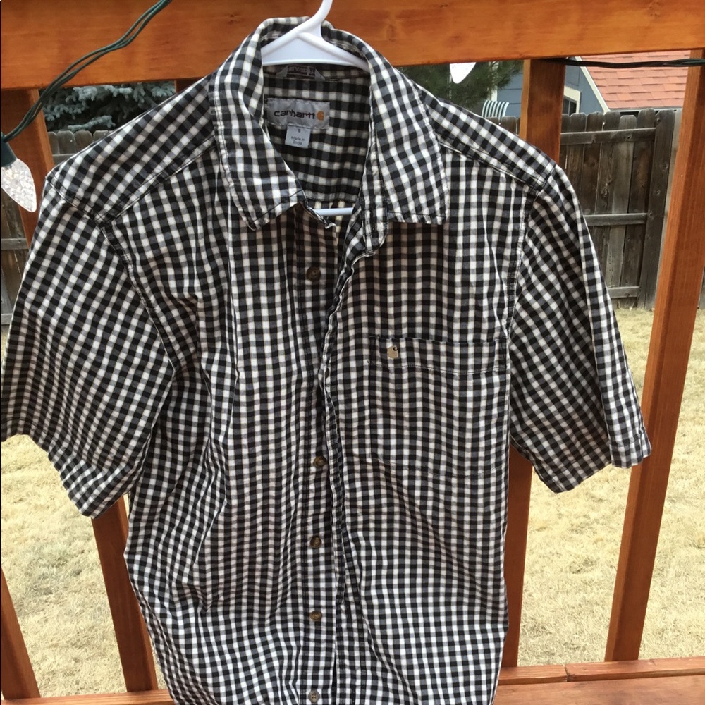 Carhartt Mens Short Sleeve Button Down Casual